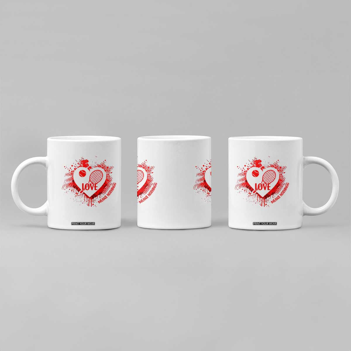 Love Means Nothing To A Tennis Player Coffee Mug Valentines Day Gift TS12 Print Your Wear
