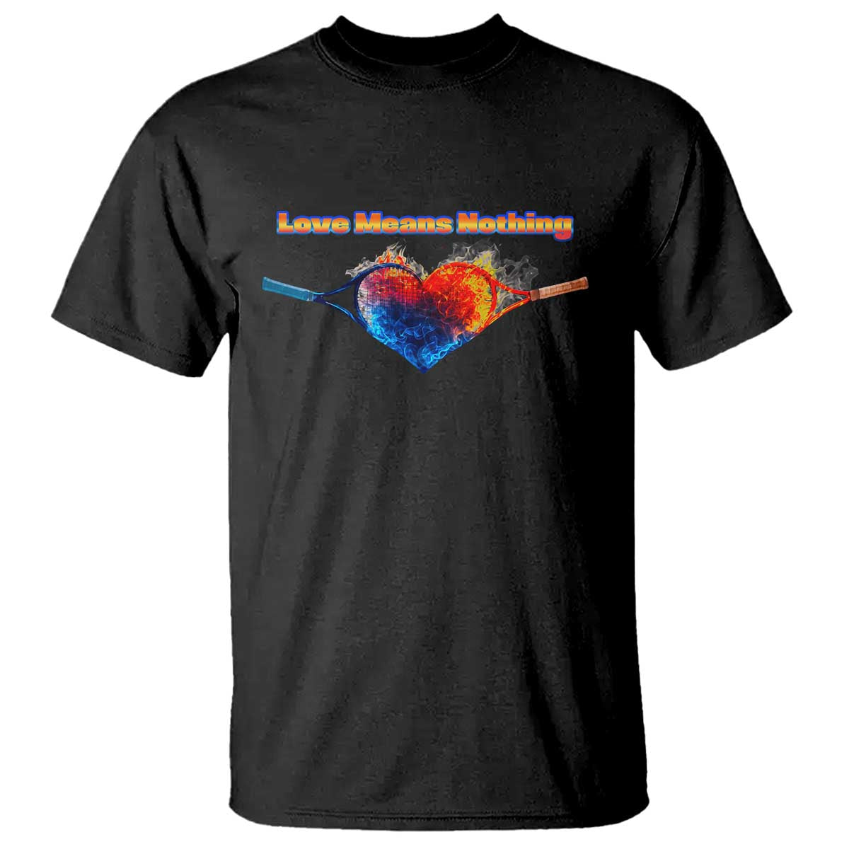 Love Means Nothing T Shirt Valentines Day Gift TS12 Black Print Your Wear