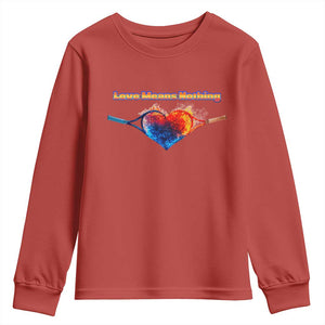 Love Means Nothing Youth Sweatshirt Valentines Day Gift TS12 Red Print Your Wear