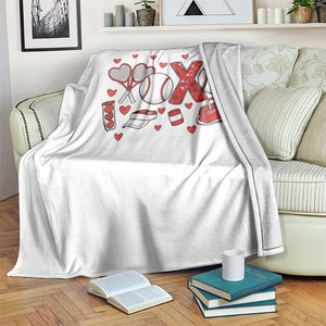 Cute XOXO Tennis Player Throw Blanket Valentines Tennis Gift TS12 Print Your Wear