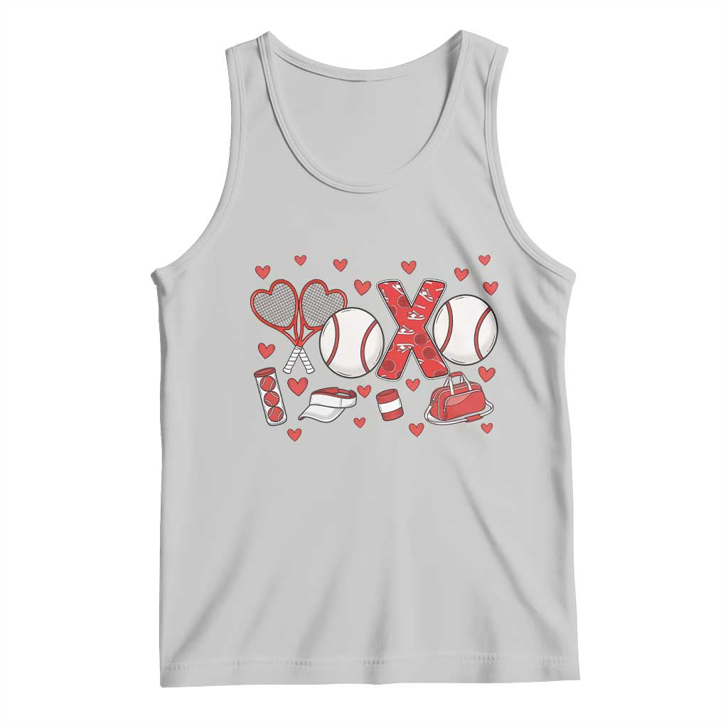 Cute XOXO Tennis Player Tank Top Valentines Tennis Gift TS12 Ash Print Your Wear