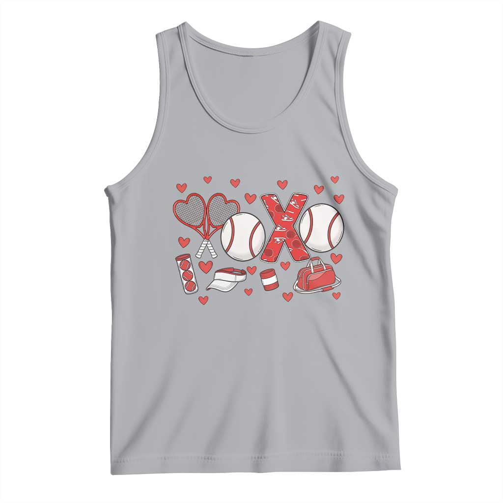Cute XOXO Tennis Player Tank Top Valentines Tennis Gift TS12 Athletic Heather Print Your Wear