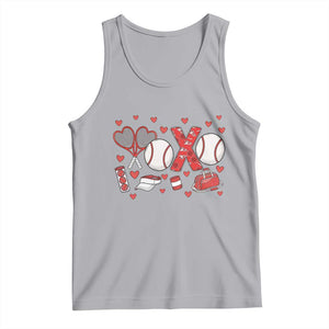 Cute XOXO Tennis Player Tank Top Valentines Tennis Gift TS12 Athletic Heather Print Your Wear