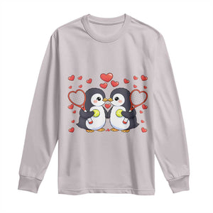 Cute XOXO Tennis Player Long Sleeve Shirt Valentines Day Gift TS12 Ice Gray Print Your Wear