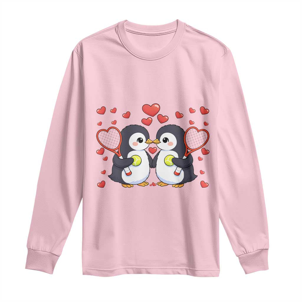 Cute XOXO Tennis Player Long Sleeve Shirt Valentines Day Gift TS12 Light Pink Print Your Wear