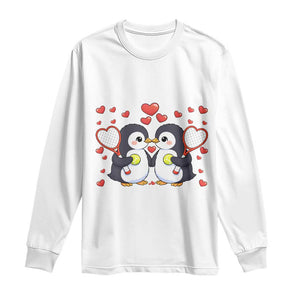 Cute XOXO Tennis Player Long Sleeve Shirt Valentines Day Gift TS12 White Print Your Wear