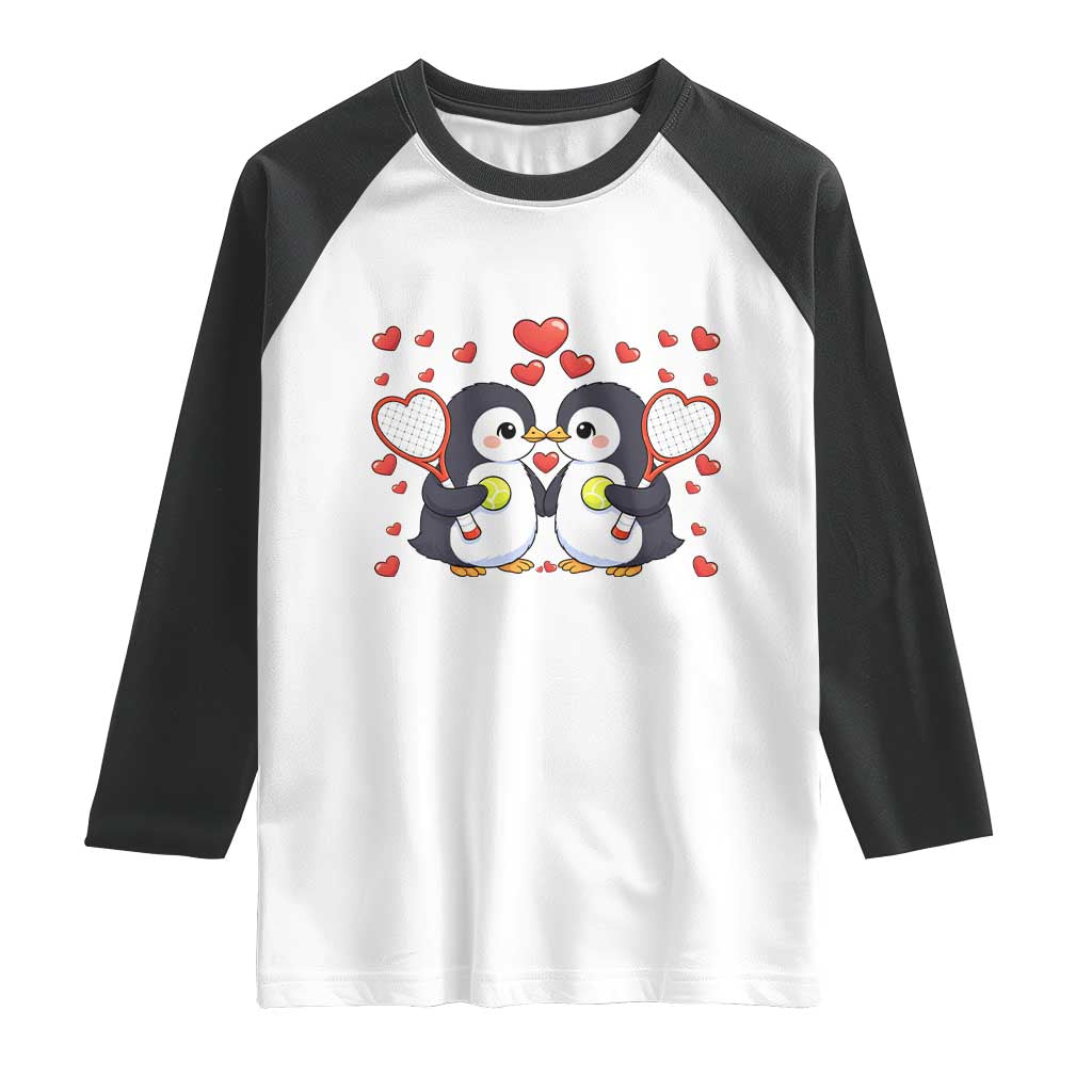 Cute XOXO Tennis Player Raglan Shirt Valentines Day Gift TS12 White Black Print Your Wear