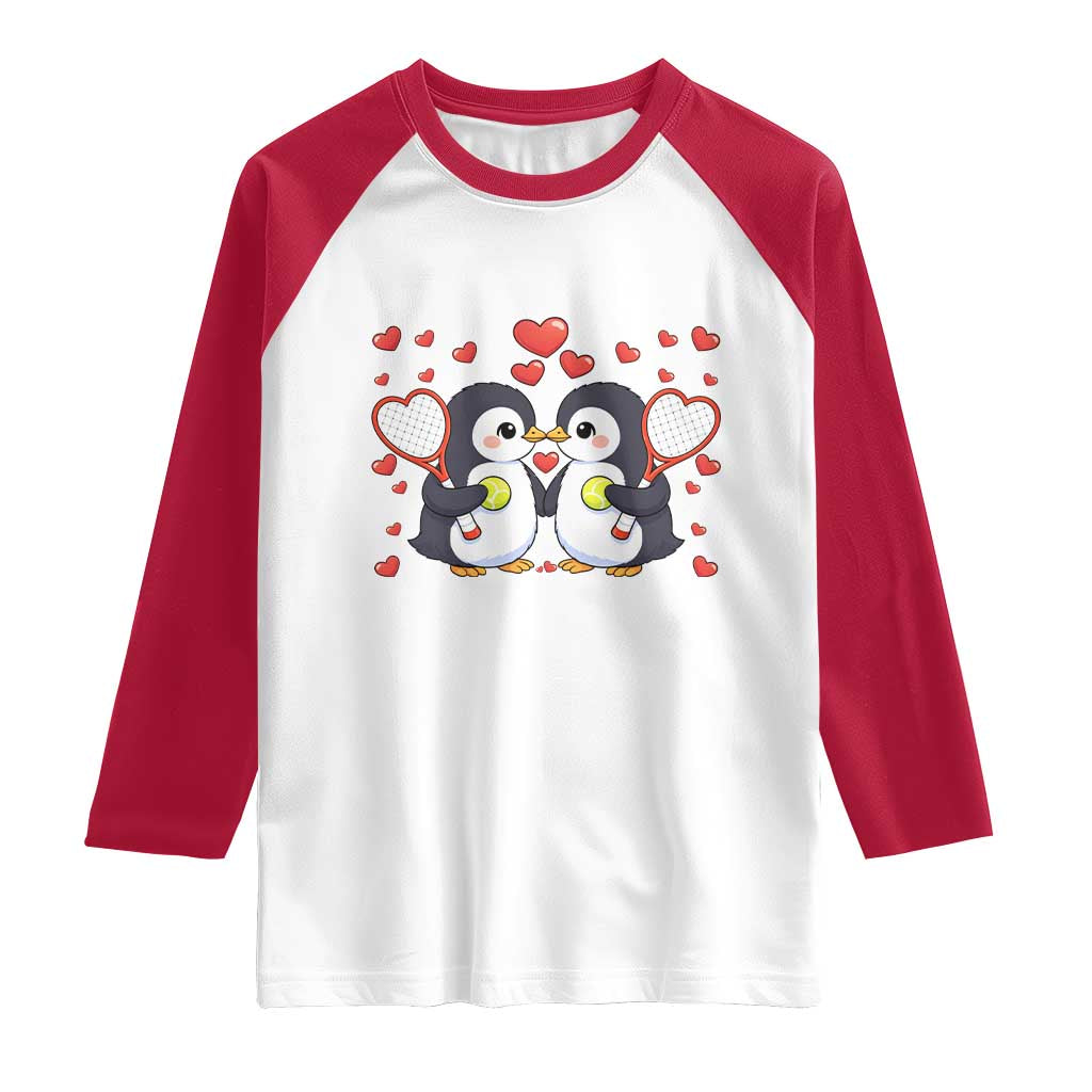 Cute XOXO Tennis Player Raglan Shirt Valentines Day Gift TS12 White Red Print Your Wear
