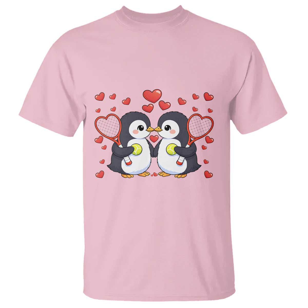 Cute XOXO Tennis Player T Shirt Valentines Day Gift TS12 Light Pink Print Your Wear