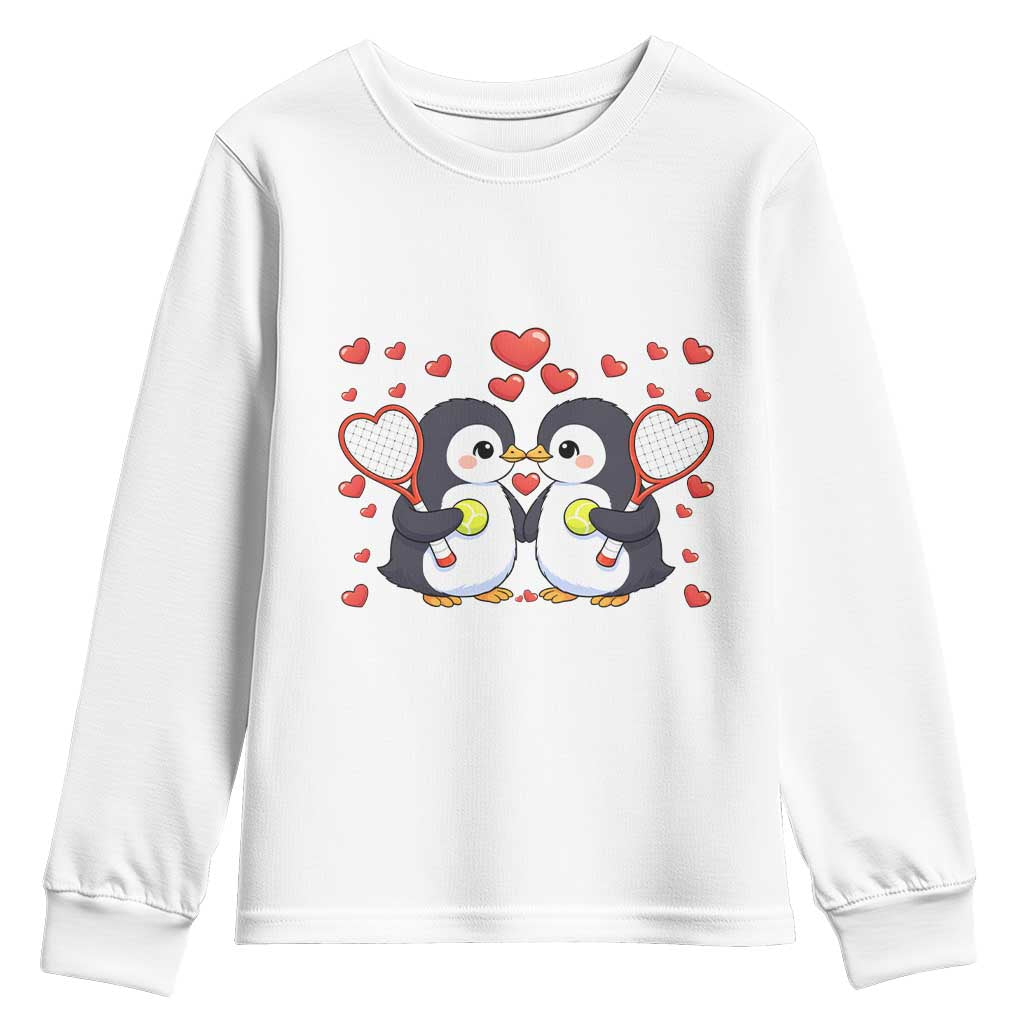 Cute XOXO Tennis Player Youth Sweatshirt Valentines Day Gift TS12 White Print Your Wear