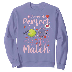 You Are My Perfect Match Sweatshirt Gift For Tennis Couple TS12 Violet Print Your Wear