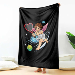 Funny Cupid Tennis Player Throw Blanket Valentines Day Gift TS12 Print Your Wear