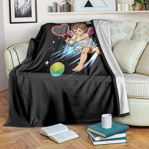 Funny Cupid Tennis Player Throw Blanket Valentines Day Gift TS12 Print Your Wear