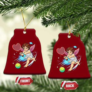 Funny Cupid Tennis Player Ceramic Ornament Valentines Day Gift TS12 Print Your Wear