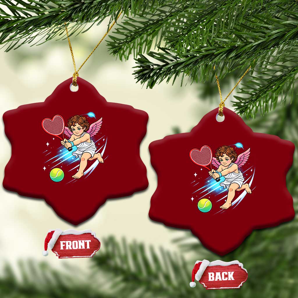 Funny Cupid Tennis Player Ceramic Ornament Valentines Day Gift TS12 Print Your Wear