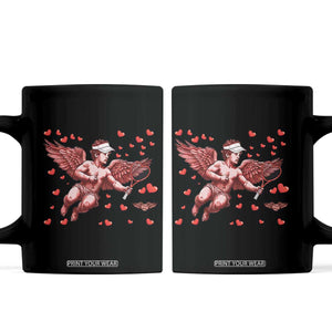 Cute Cupid Tennis Angel Coffee Mug Valentines Day Gift TS12 Black Print Your Wear