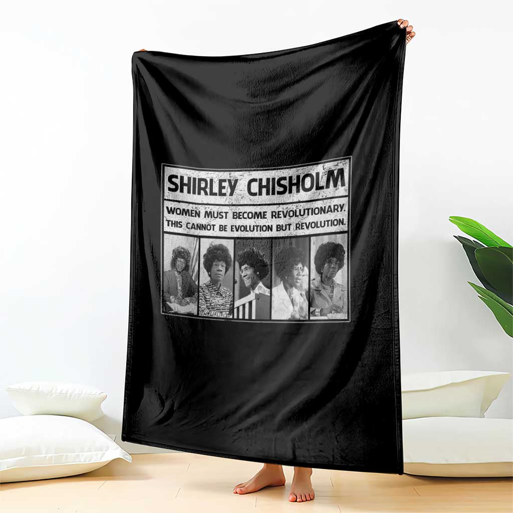 Shirley Chisholm Quote Throw Blanket Women Must Become Revolutionary TS12 Print Your Wear