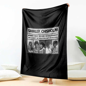 Shirley Chisholm Quote Throw Blanket Women Must Become Revolutionary TS12 Print Your Wear