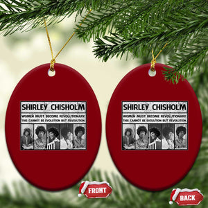 Shirley Chisholm Quote Ceramic Ornament Women Must Become Revolutionary TS12 Print Your Wear
