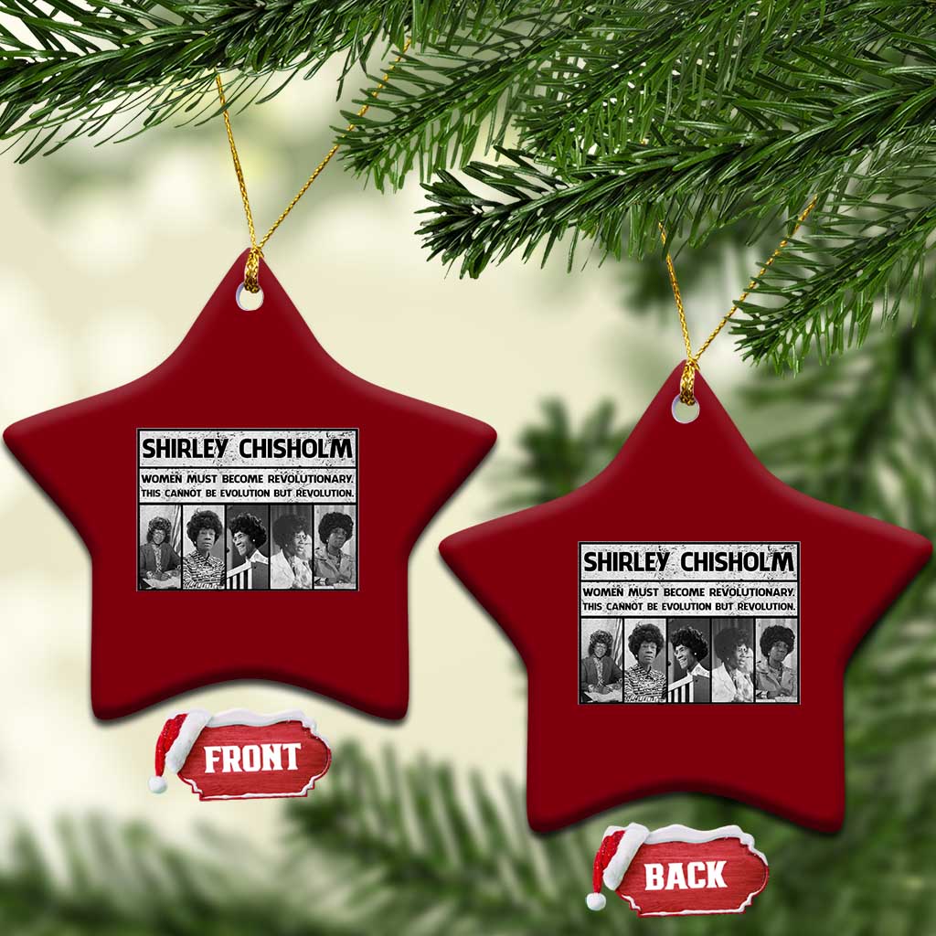 Shirley Chisholm Quote Ceramic Ornament Women Must Become Revolutionary TS12 Print Your Wear