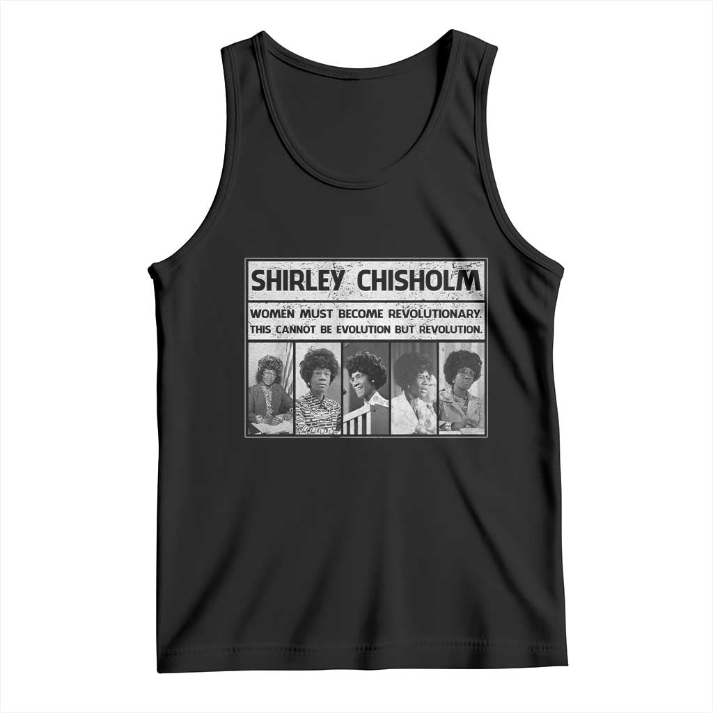 Shirley Chisholm Quote Tank Top Women Must Become Revolutionary TS12 Black Print Your Wear