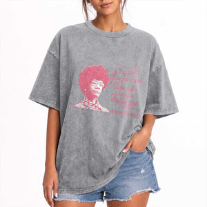 Shirley Chisholm Washed Cotton T-Shirt Bring A Folding Chair Quote