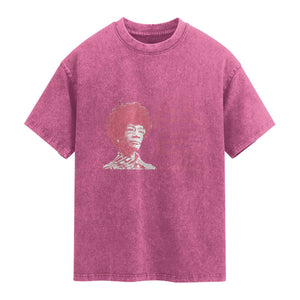 Shirley Chisholm Washed Cotton T-Shirt Bring A Folding Chair Quote