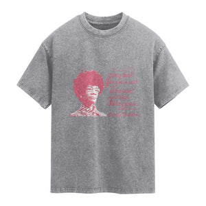 Shirley Chisholm Washed Cotton T-Shirt Bring A Folding Chair Quote