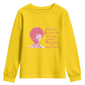 Shirley Chisholm Youth Sweatshirt Bring A Folding Chair Quote TS12 Daisy Print Your Wear
