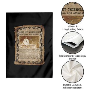 Vintage Newspaper Shirley Chisholm Garden Flag Black History Month Gift TS12 Print Your Wear
