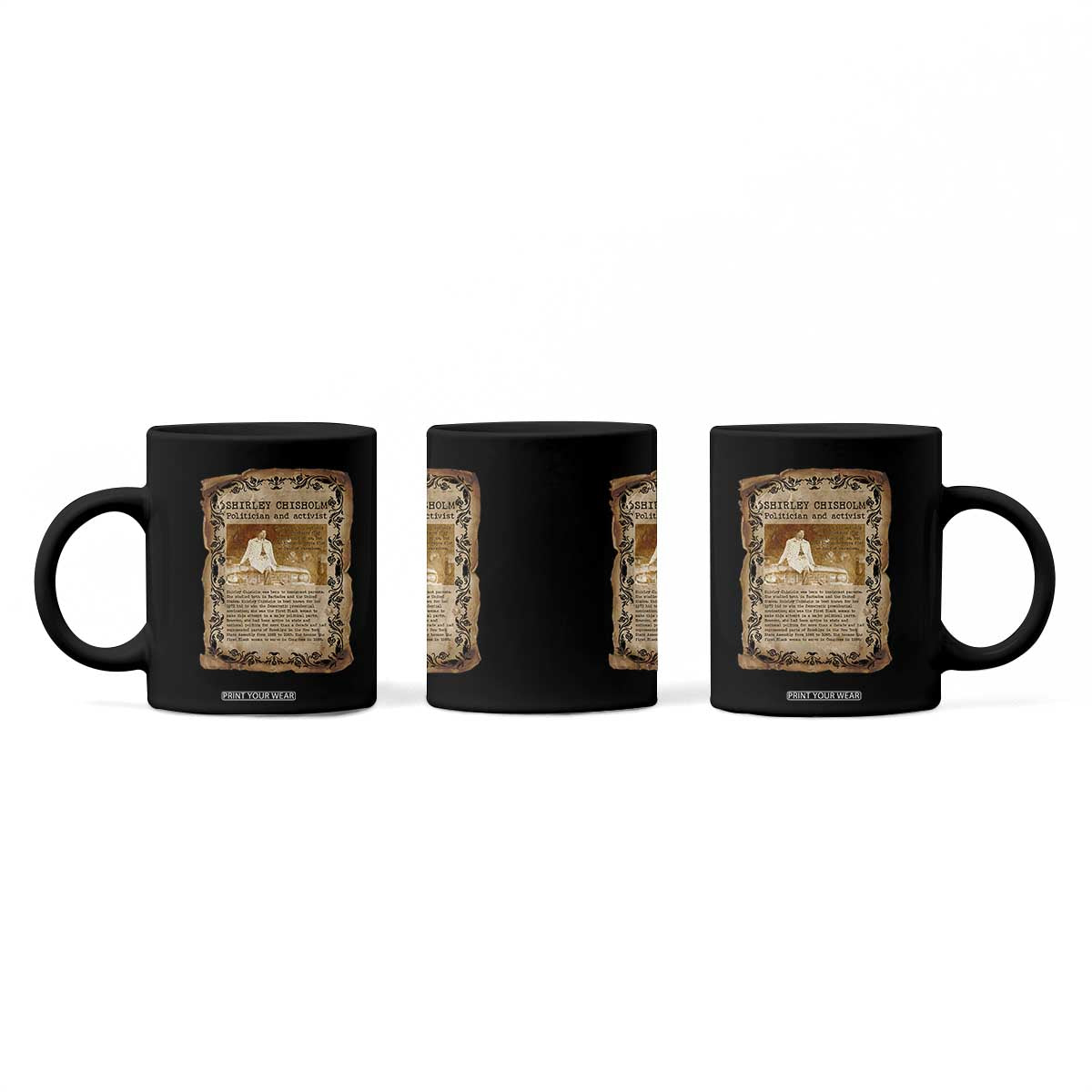 Vintage Newspaper Shirley Chisholm Coffee Mug Black History Month Gift TS12 Print Your Wear
