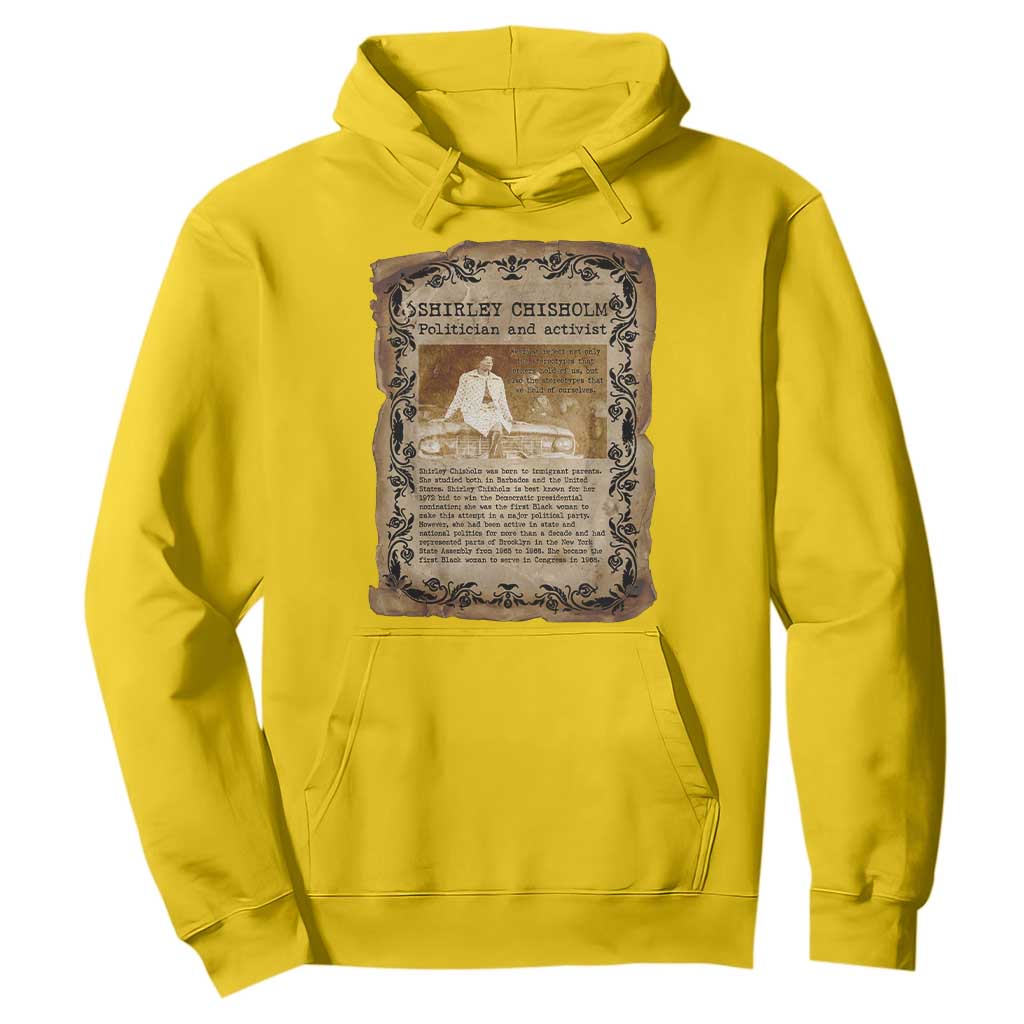Vintage Newspaper Shirley Chisholm Hoodie Black History Month Gift TS12 Daisy Print Your Wear