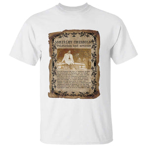 Vintage Newspaper Shirley Chisholm T Shirt Black History Month Gift TS12 White Print Your Wear