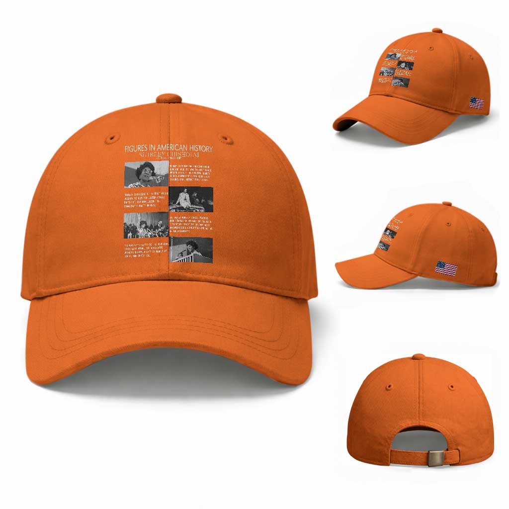 Shirley Chisholm Baseball Cap Black Woman Leadership Icon TS12 Baseball Cap Universal Fit Orange Print Your Wear