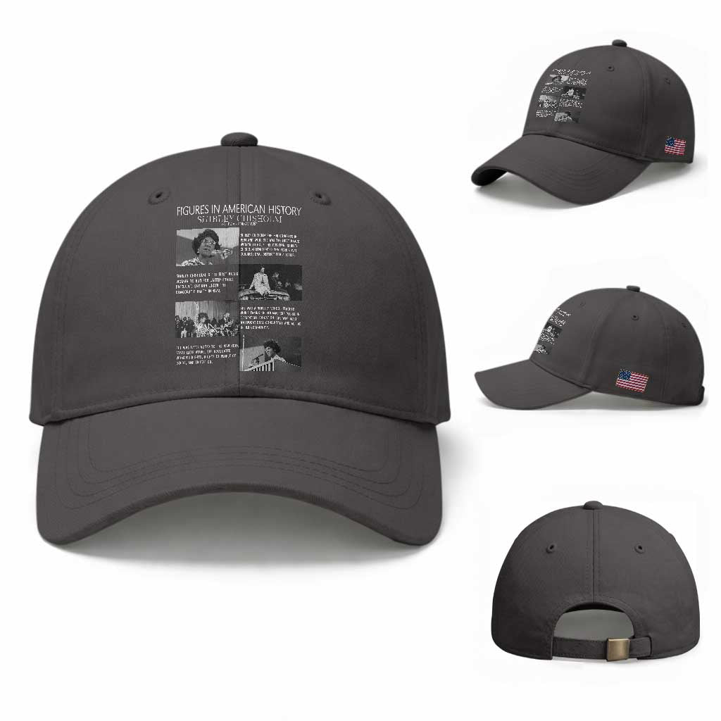 Shirley Chisholm Baseball Cap Black Woman Leadership Icon TS12 Baseball Cap Universal Fit Dark Gray Print Your Wear