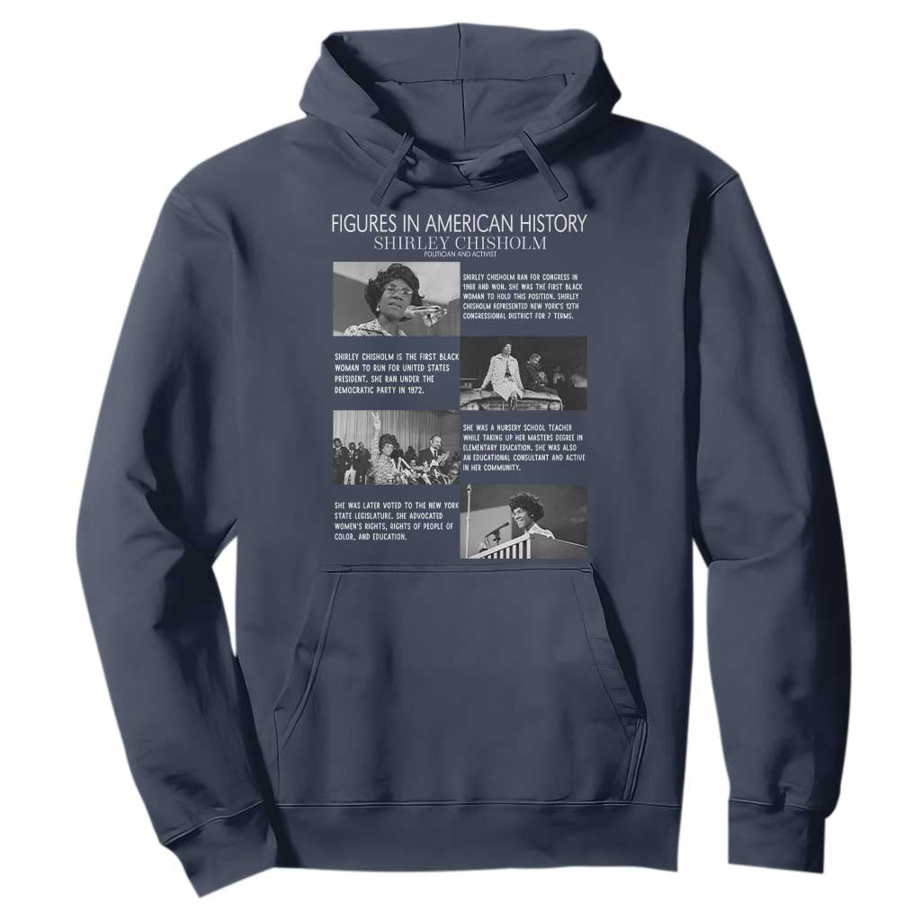 Shirley Chisholm Hoodie Black Woman Leadership Icon TS12 Navy Print Your Wear