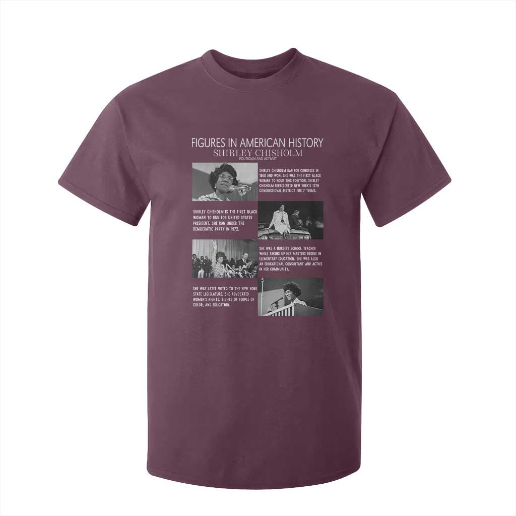 Shirley Chisholm T Shirt For Kid Black Woman Leadership Icon TS12 Maroon Print Your Wear