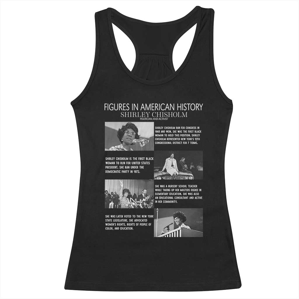 Shirley Chisholm Racerback Tank Top Black Woman Leadership Icon TS12 Black Print Your Wear