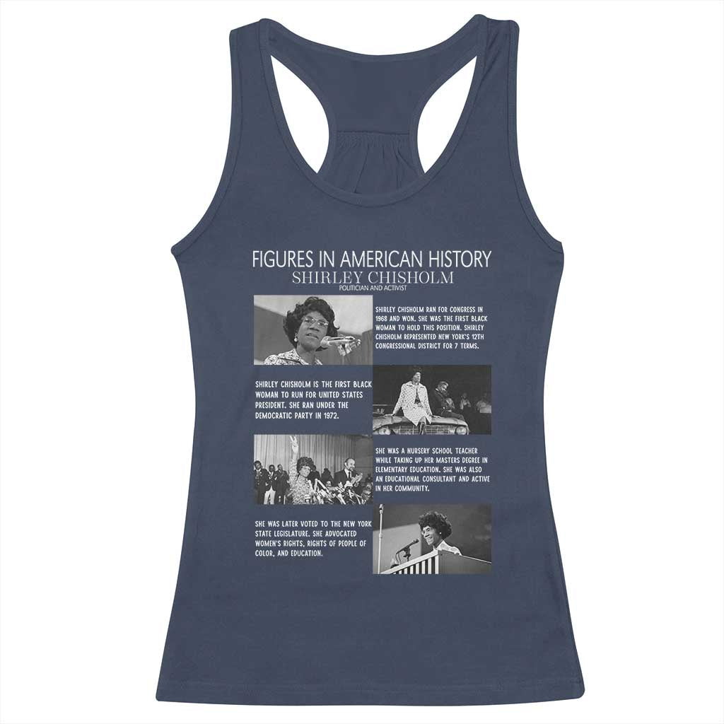Shirley Chisholm Racerback Tank Top Black Woman Leadership Icon TS12 Navy Print Your Wear
