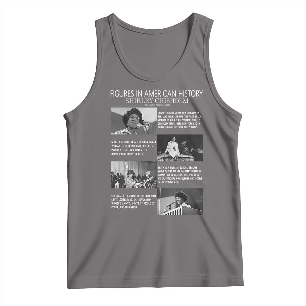 Shirley Chisholm Tank Top Black Woman Leadership Icon TS12 Deep Heather Print Your Wear