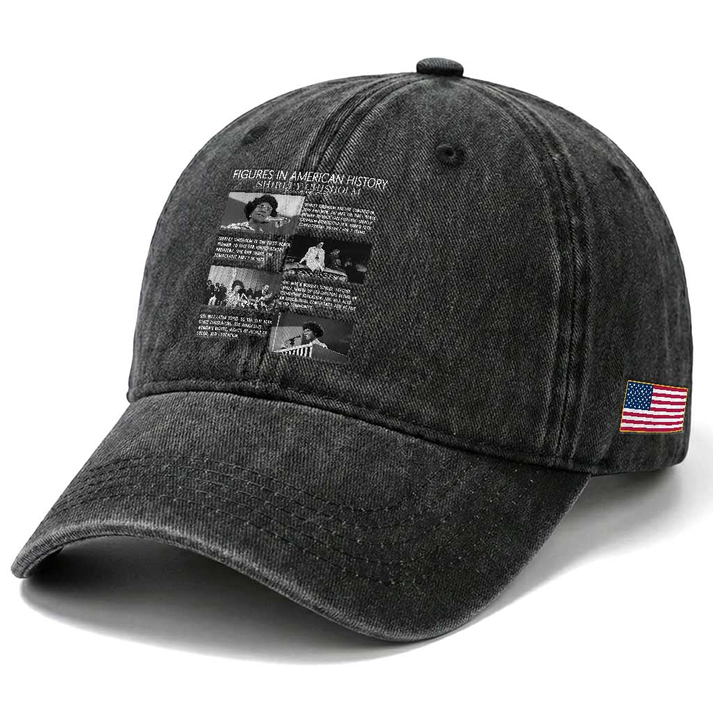 Shirley Chisholm Washed Cotton Baseball Cap Black Woman Leadership Icon TS12 Print Your Wear