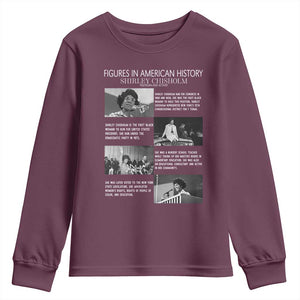 Shirley Chisholm Youth Sweatshirt Black Woman Leadership Icon TS12 Maroon Print Your Wear