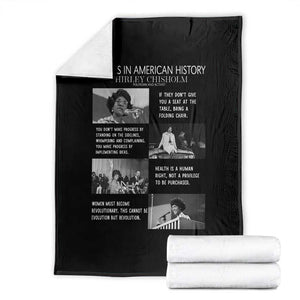 Shirley Chisholm Legacy Throw Blanket Civil Rights Woman Leader TS12 Black Print Your Wear