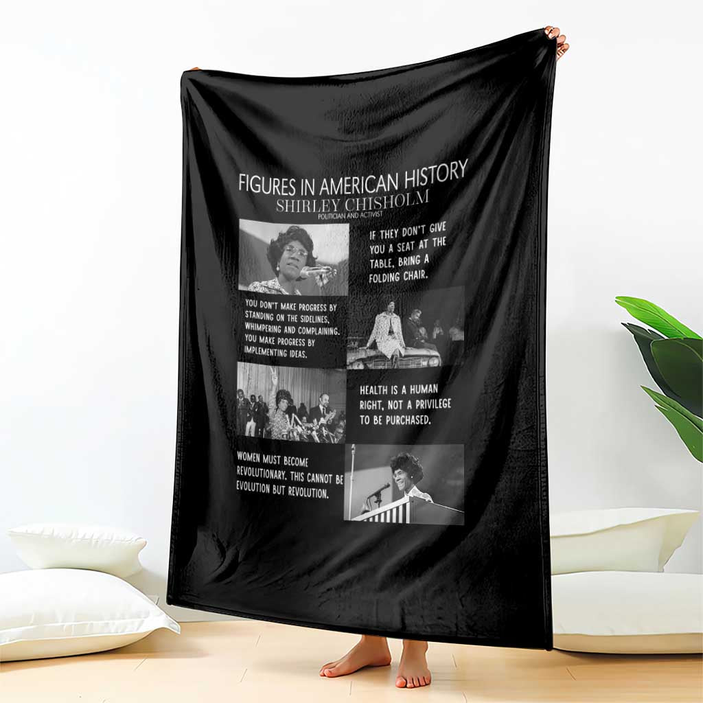 Shirley Chisholm Legacy Throw Blanket Civil Rights Woman Leader TS12 Print Your Wear