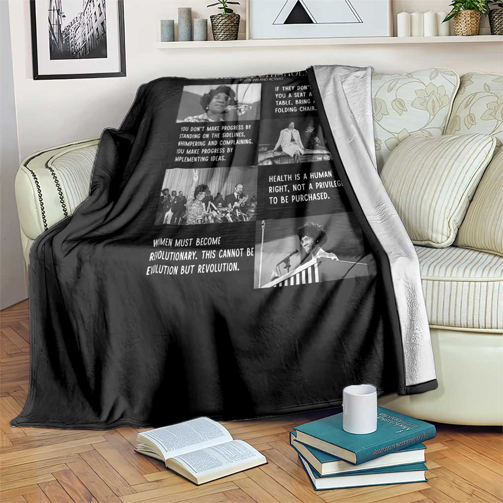 Shirley Chisholm Legacy Throw Blanket Civil Rights Woman Leader TS12 Print Your Wear