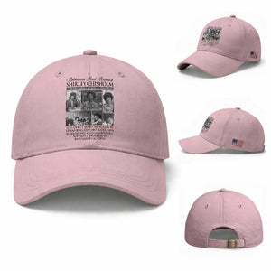 Shirley Chisholm Baseball Cap You Make Progress By Implementing Ideas Quote TS12 Baseball Cap Universal Fit Light Pink Print Your Wear