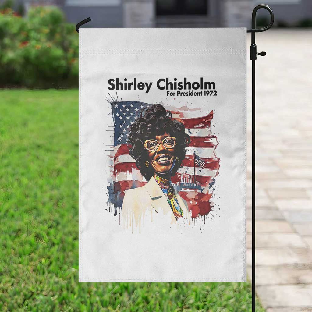 Shirley Chisholm For President 1972 With American Flag Garden Flag TS12 Print Your Wear