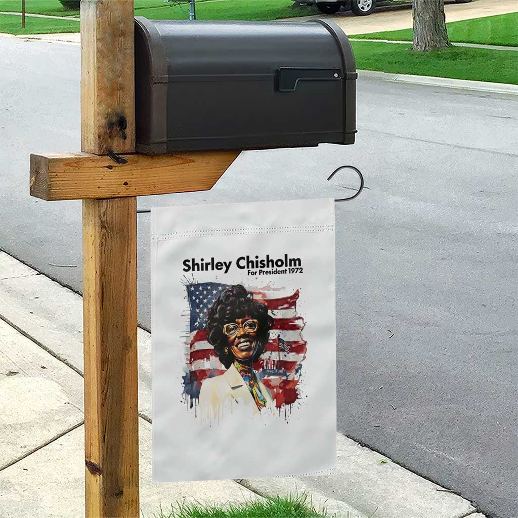 Shirley Chisholm For President 1972 With American Flag Garden Flag TS12 Print Your Wear