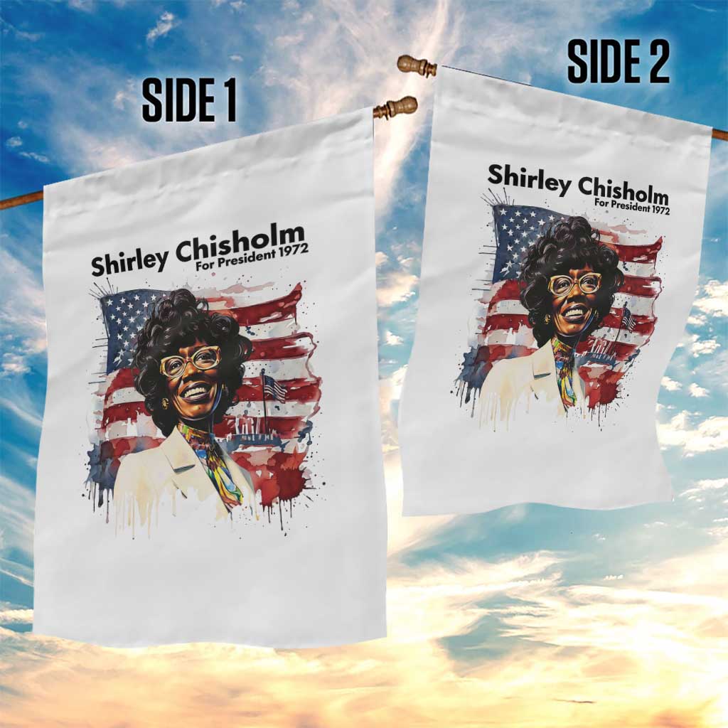 Shirley Chisholm For President 1972 With American Flag Garden Flag TS12 Print Your Wear