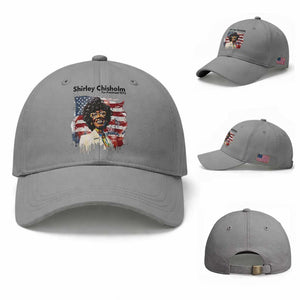 Shirley Chisholm For President 1972 With American Flag Baseball Cap TS12 Baseball Cap Universal Fit Sport Gray Print Your Wear